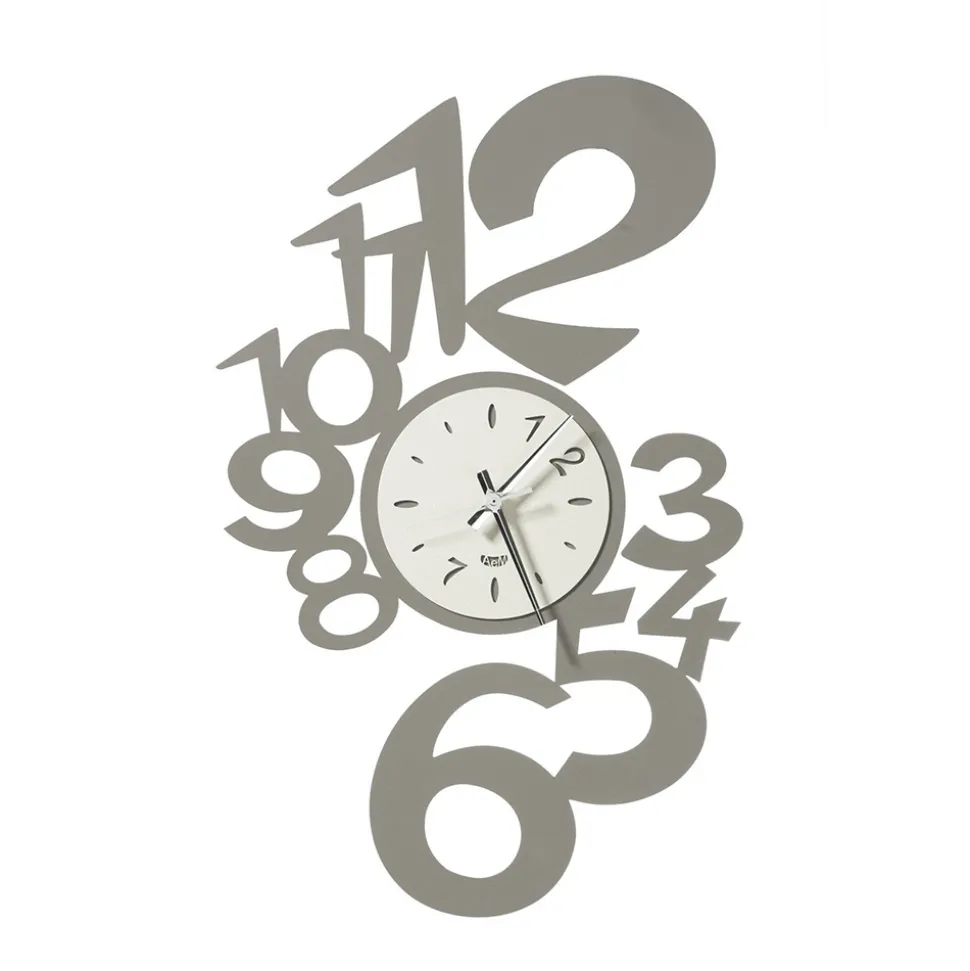 Orologio da Parete in Ferro Design Grande con Numeri Esterni - Acquarius