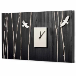 Orologio da Parete in Legno con Decori Tridimensionali Made in Italy - Forrest