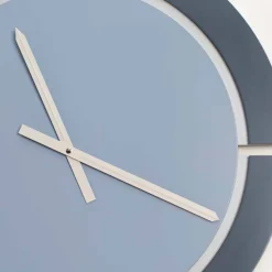 Orologio da Parete Moderno di Design Tondo in Legno Bianco Blu Avio - Savio