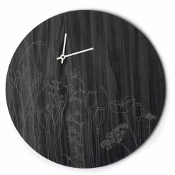 Orologio da Parete Moderno in Legno Design Tondo e Incisione a Laser - Florinto