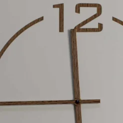 Orologio da Parete Quadrato e Moderno Design in Legno Beige e Marrone - Tabata