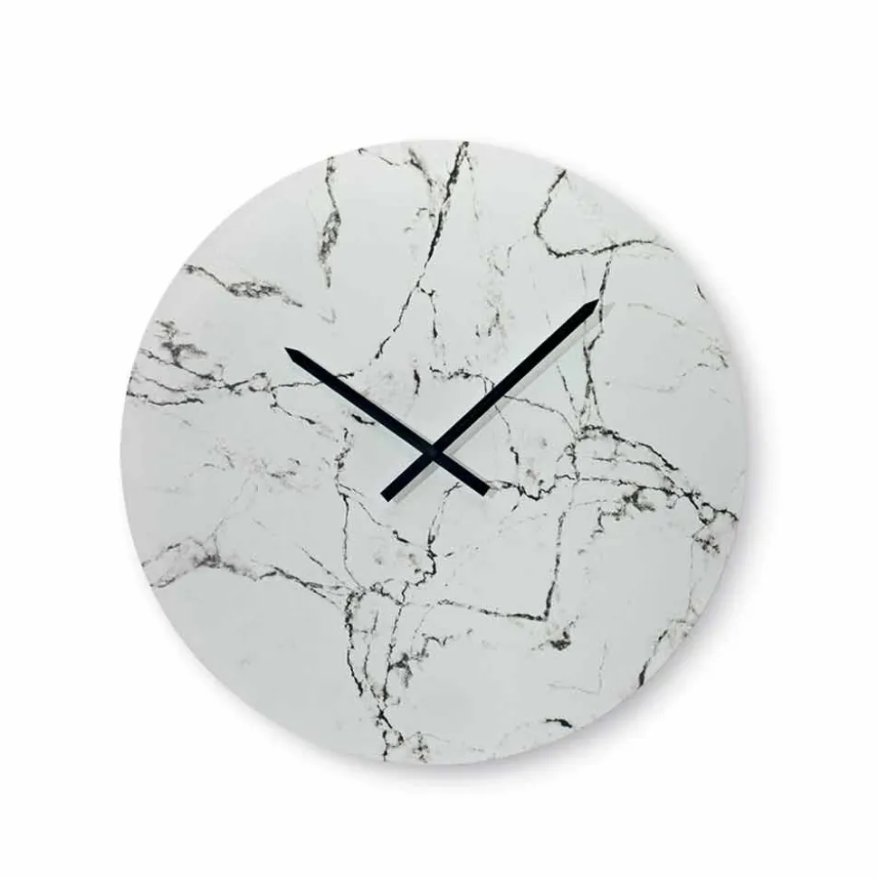 Orologio da Parete Rotondo Effetto Marmo Senza Numeri Made in Italy - Quadrante