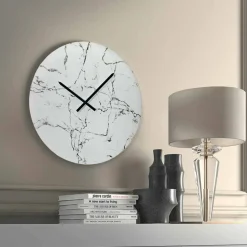 Orologio da Parete Rotondo Effetto Marmo Senza Numeri Made in Italy - Quadrante