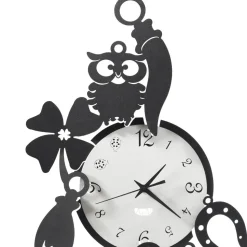 Orologio da Parete Rotondo in Ferro Design con Decori Fortuna - Tibio