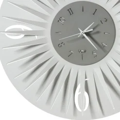 Orologio da Parete Rotondo in Ferro Design Tridimensionale 2 Colori - Heco
