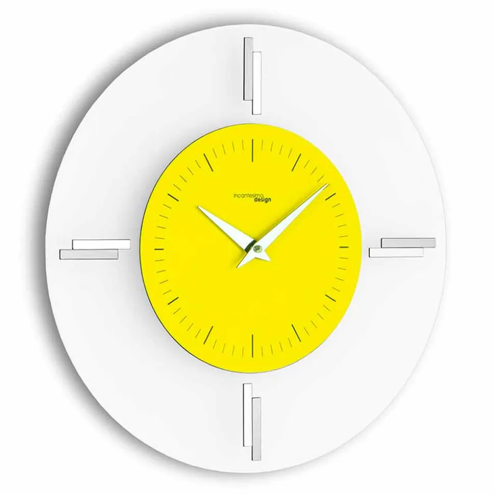 Orologio da Parete Rotondo in Alluminio Made in Italy Design Moderno - Siria
