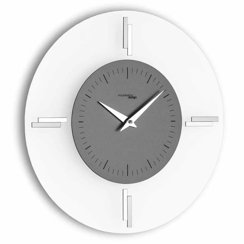 Orologio da Parete Rotondo in Alluminio Made in Italy Design Moderno - Siria