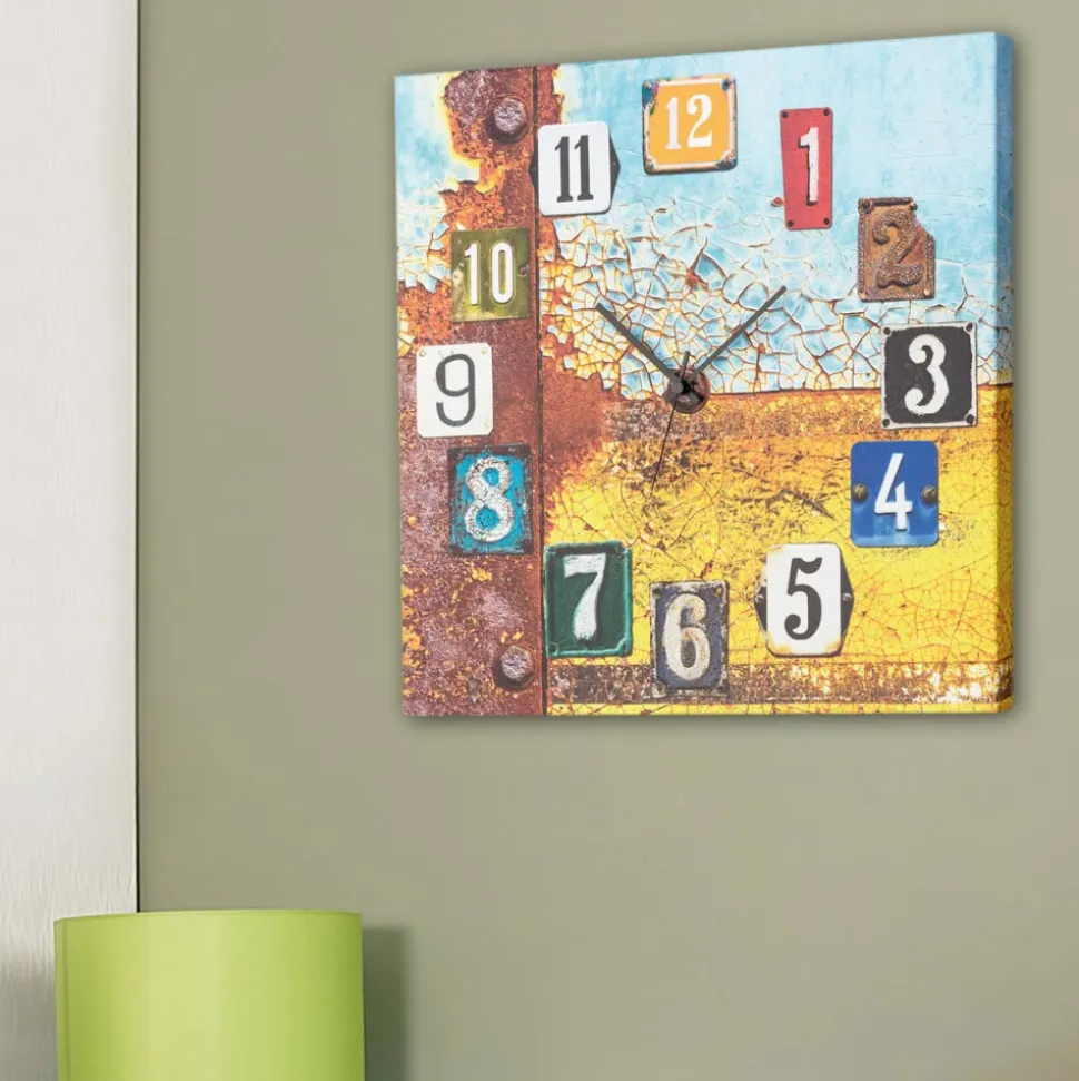 Orologio da parete 50x50 cm finitura ruggine Jerry