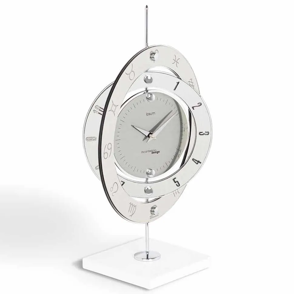 Orologio da tavolo design moderno Plutone, fatto in Italia