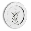 Orologio di design Step da muro, disponibile nei colori metal, sbiancato o wengè