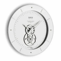 Orologio di design Step da muro, disponibile nei colori metal, sbiancato o wengè