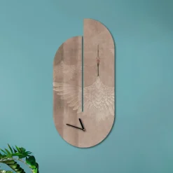 Orologio in Legno con Stampa di Airone Realizzato in Italia - Palau
