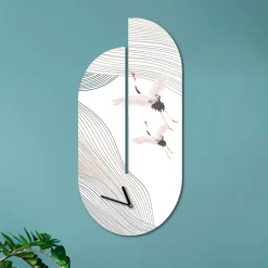 Orologio in Legno con Stampa di Airone Realizzato in Italia - Palau