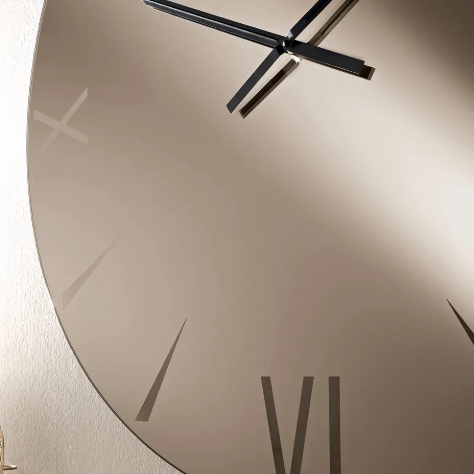 Orologio Rotondo in Vetro Specchiato con Numeri Incisi a Laser - Clelia