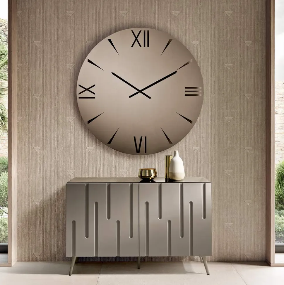 Orologio Rotondo in Vetro Specchiato con Numeri Incisi a Laser - Clelia