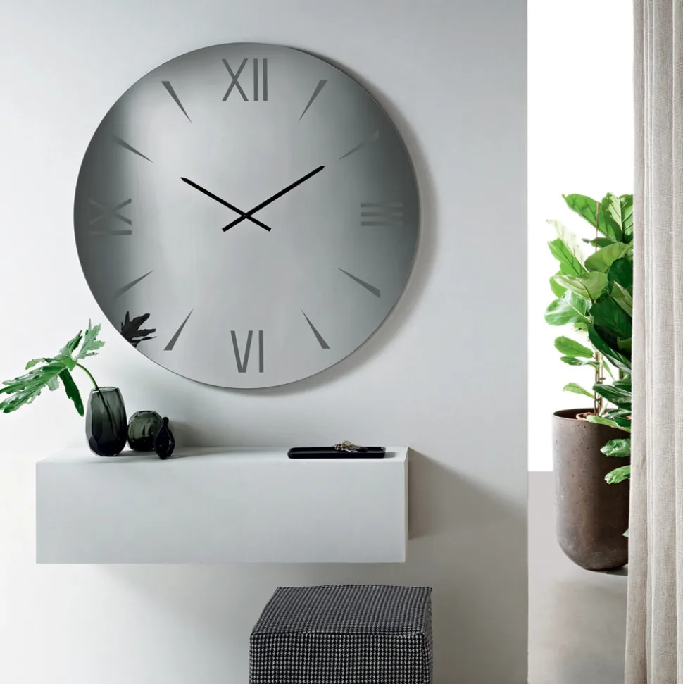 Orologio Rotondo in Vetro Specchiato con Numeri Incisi a Laser - Clelia