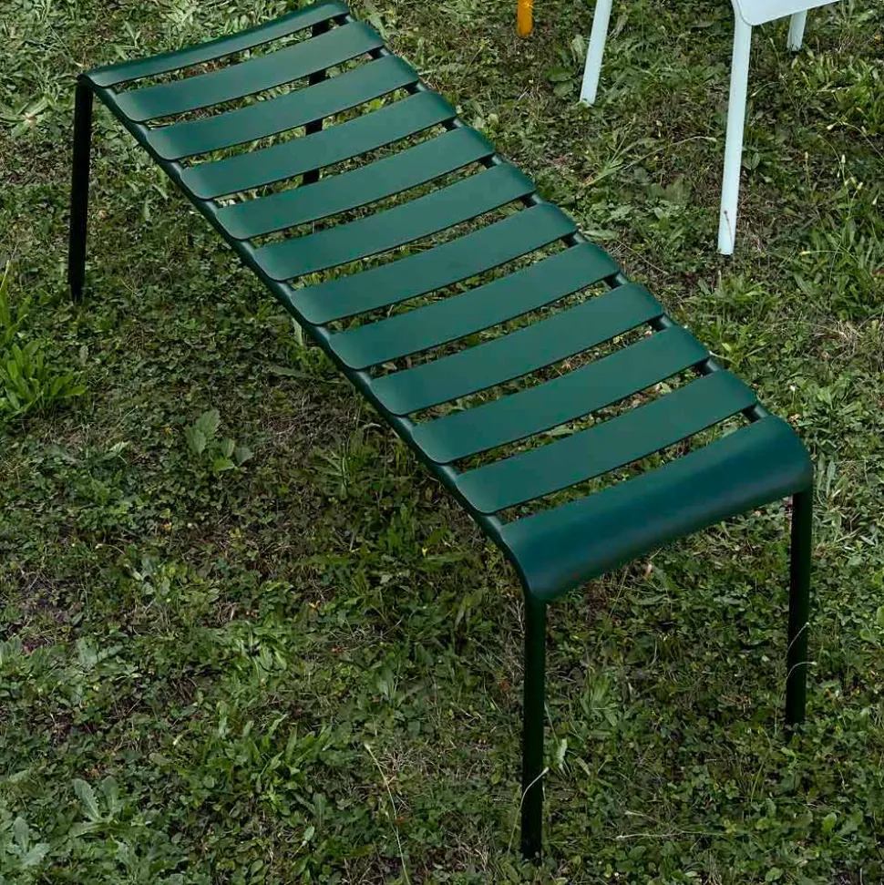 Panca Bassa in Alluminio Verniciato da Esterno, Made in Italy - Sybella