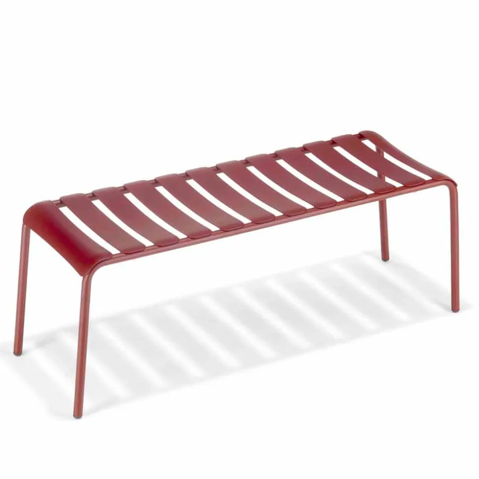 Panca Bassa in Alluminio Verniciato da Esterno, Made in Italy - Sybella