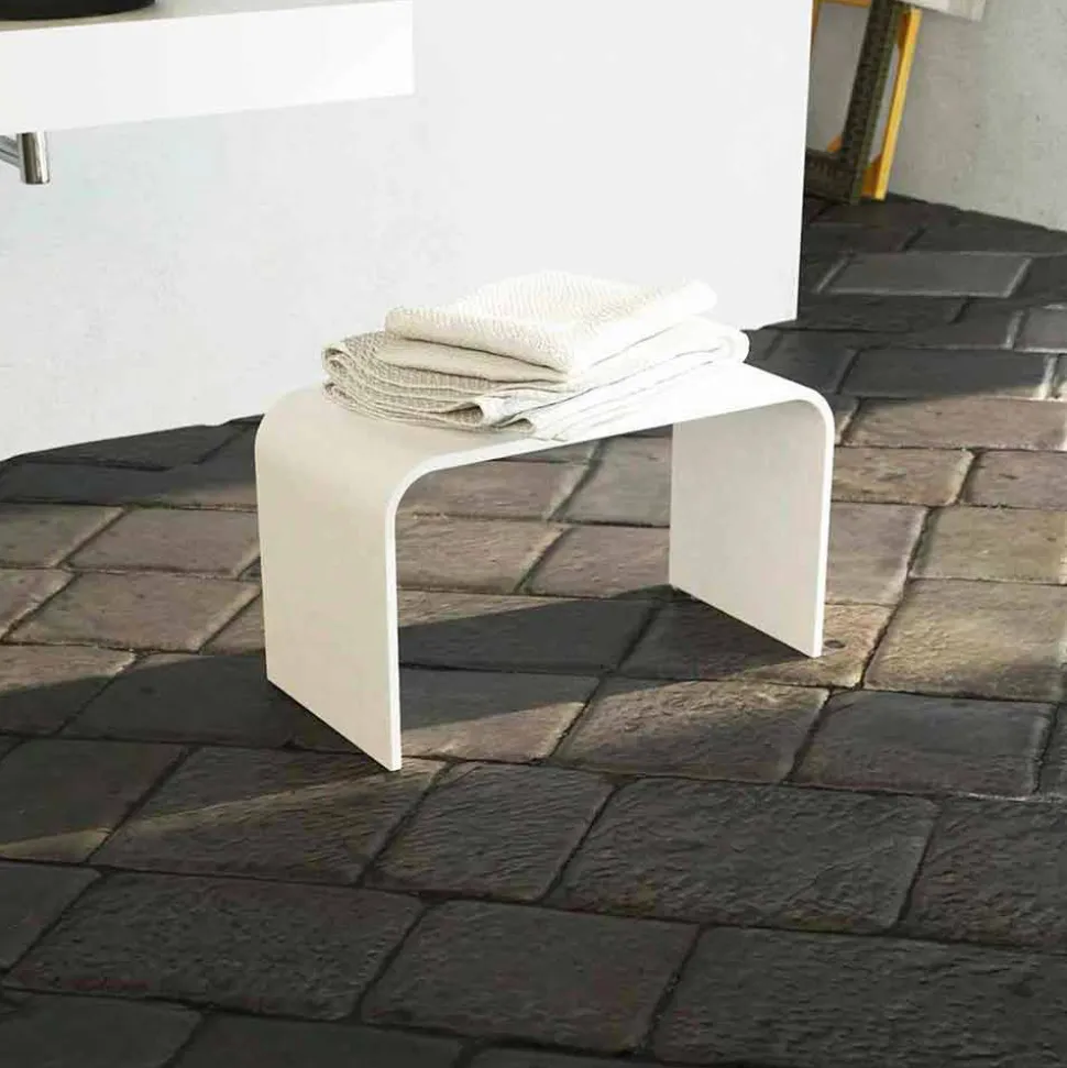 Panca da bagno lunga di design moderno prodotta in Italia Recanati