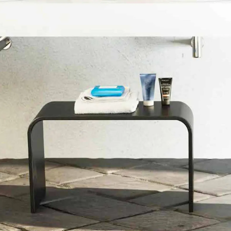 Panca da bagno lunga di design moderno prodotta in Italia Recanati