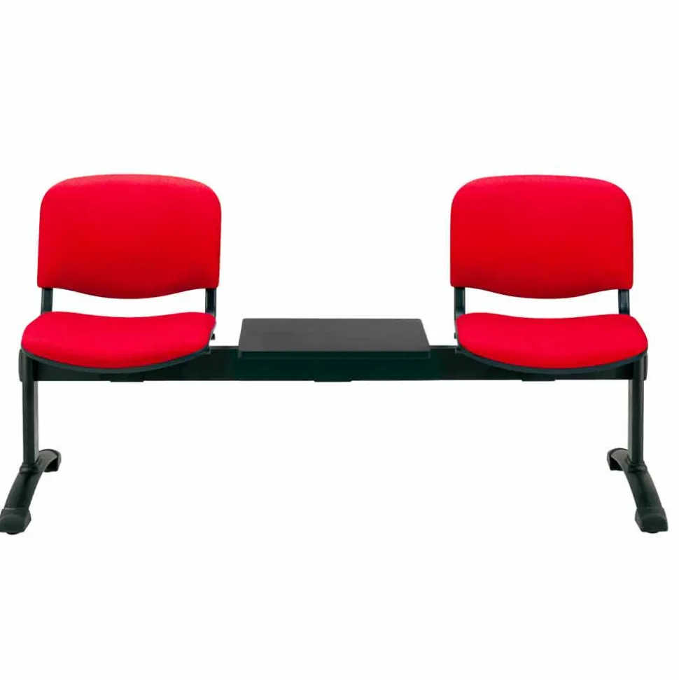 Panca da Sala da Attesa 2 Moduli Seduta in Tessuto, Ecopelle o Faggio – Carmela
