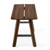 Panca di Design Moderno in Legno di Frassino con Seduta Impiallacciata - Andria