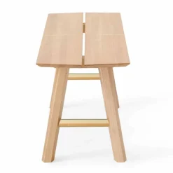 Panca di Design Moderno in Legno di Frassino con Seduta Impiallacciata - Andria