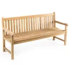 Panchina da Giardino in Teak Naturale di Varie Misure – Yggdrasil