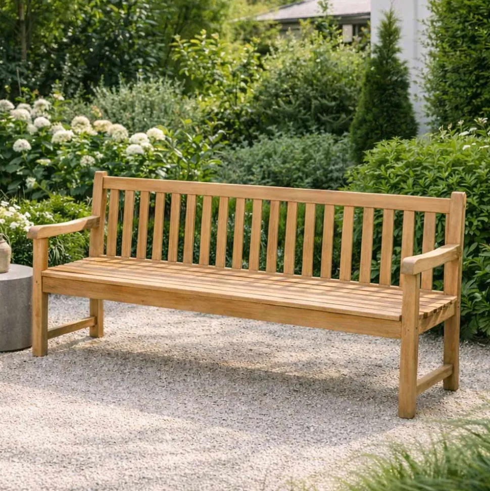 Panchina da Giardino in Teak Naturale di Varie Misure – Yggdrasil