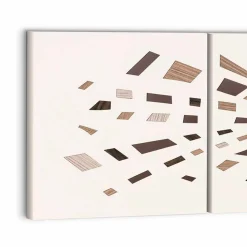 Pannello Decorativo a Muro in Tela 135x45 Made in Italy Design Moderno - Beatris