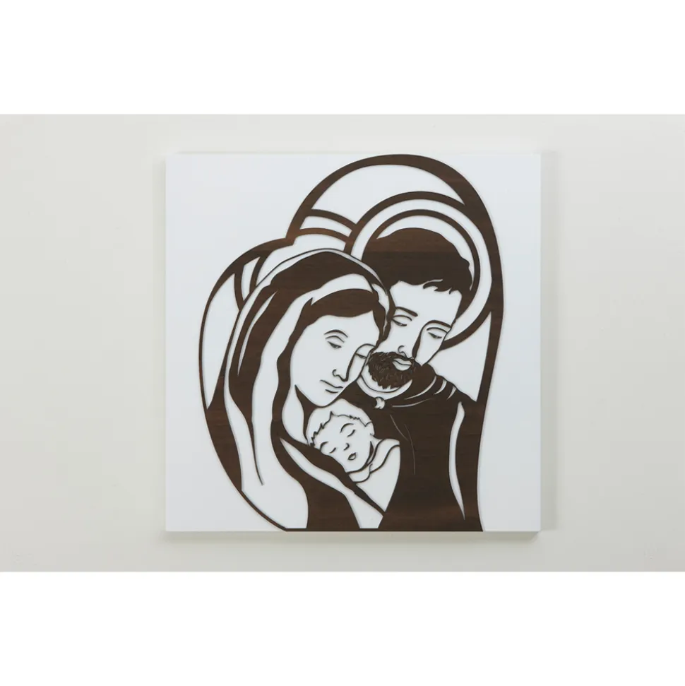 Pannello Realizzato con Incisione Laser che Raffigura San Giuseppe e la Famiglia - Hina
