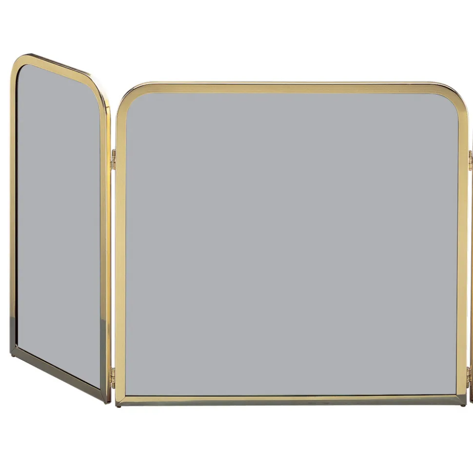 Parascintille in Ottone con Cristallo Temperato Fumè Made in Italy - Orango