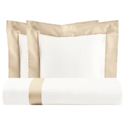 Parure Copripiumino in 100% Cotone e 10% Raso di Cotone con 2 Federe - Dettaglio