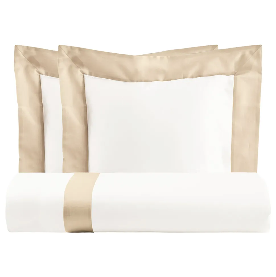 Parure Copripiumino in 100% Cotone e 10% Raso di Cotone con 2 Federe - Dettaglio