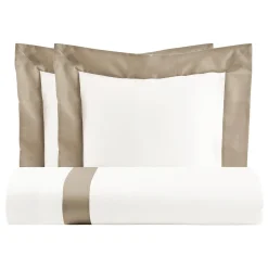 Parure Copripiumino in 100% Cotone e 10% Raso di Cotone con 2 Federe - Dettaglio