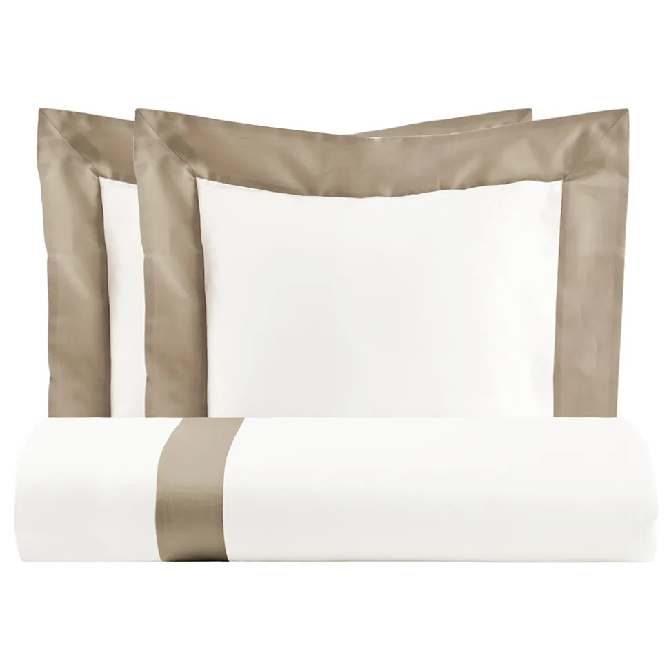 Parure Copripiumino in 100% Cotone e 10% Raso di Cotone con 2 Federe - Dettaglio
