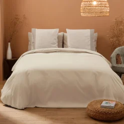 Parure Copripiumino in 90% Cotone e 10% Lino con 2 Federe Made in Italy - Nestle