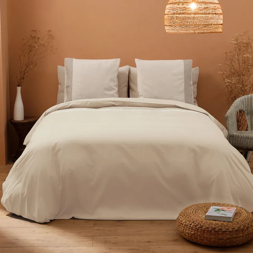 Parure Copripiumino in 90% Cotone e 10% Lino con 2 Federe Made in Italy - Nestle