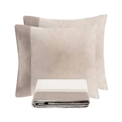 Parure Copripiumino in 90% Cotone e 10% Lino con 2 Federe Made in Italy - Nestle