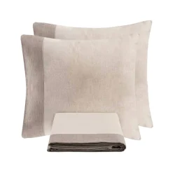 Parure Copripiumino in 90% Cotone e 10% Lino con 2 Federe Made in Italy - Nestle