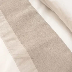 Parure Copripiumino in 90% Cotone e 10% Lino con 1 Federa Made in Italy - Nestle