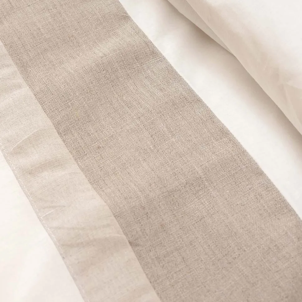 Parure Copripiumino in 90% Cotone e 10% Lino con 1 Federa Made in Italy - Nestle