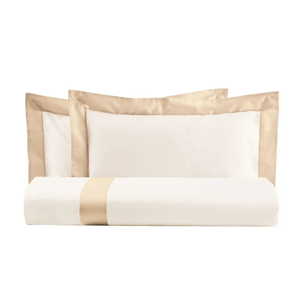 Parure Copripiumino King Size in 100% Cotone e 10% Raso di Cotone - Dettaglio