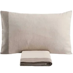 Parure Copripiumino Matrimoniale in 90% Cotone e 10% Lino Made in Italy - Nestle
