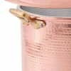 Pentola Alta in Rame Stagnato a Mano con Manici e Coperchio 24 cm - Mariarita