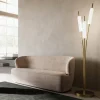 Piantana a 3 Luci in Ottone e Vetro Design Moderno Elegante - Typha by Il Fanale