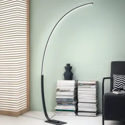 Piantana Moderna a LED Dimmerabile in Metallo Nero, Oro o Bianco - Gondola