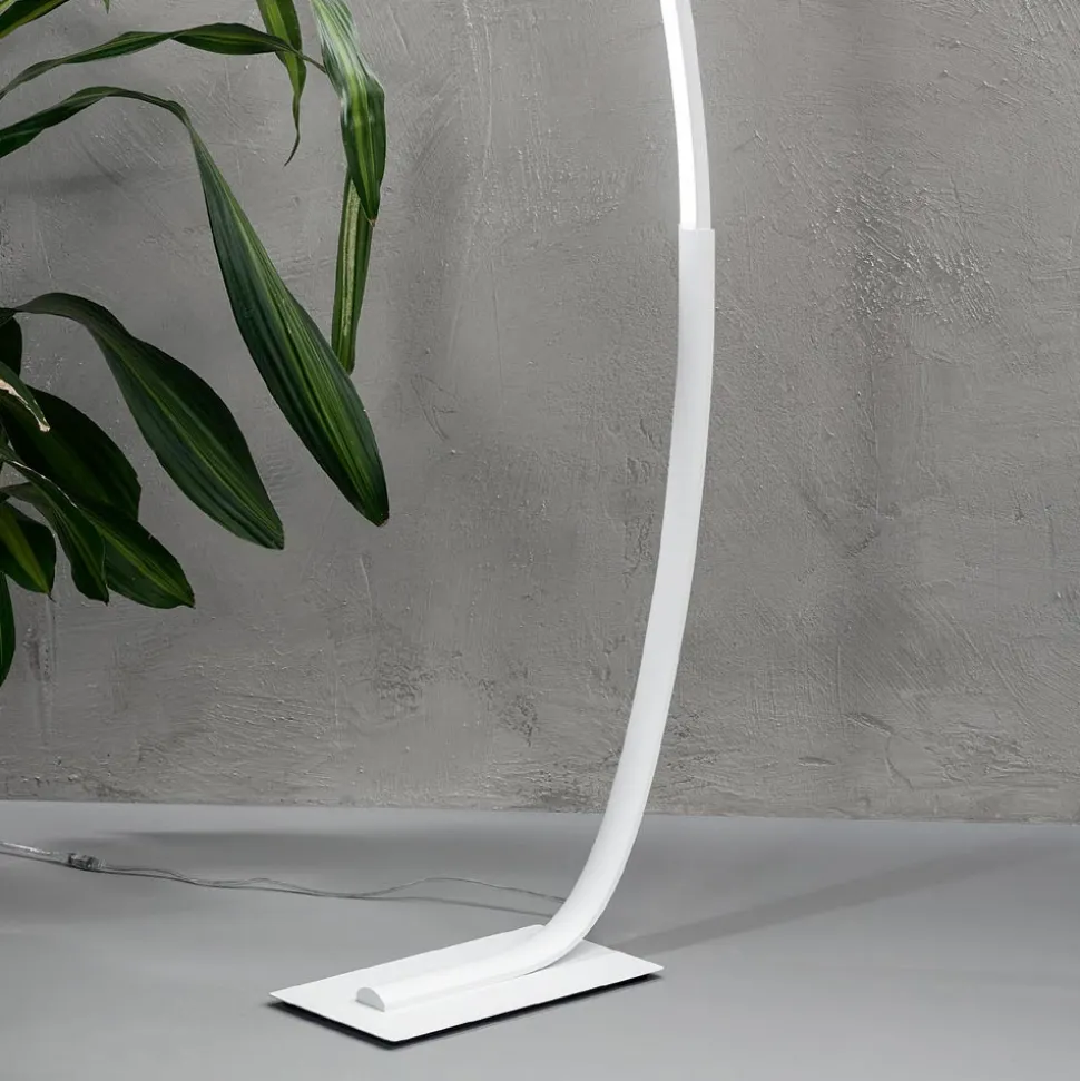 Piantana Moderna a LED Dimmerabile in Metallo Nero, Oro o Bianco - Gondola