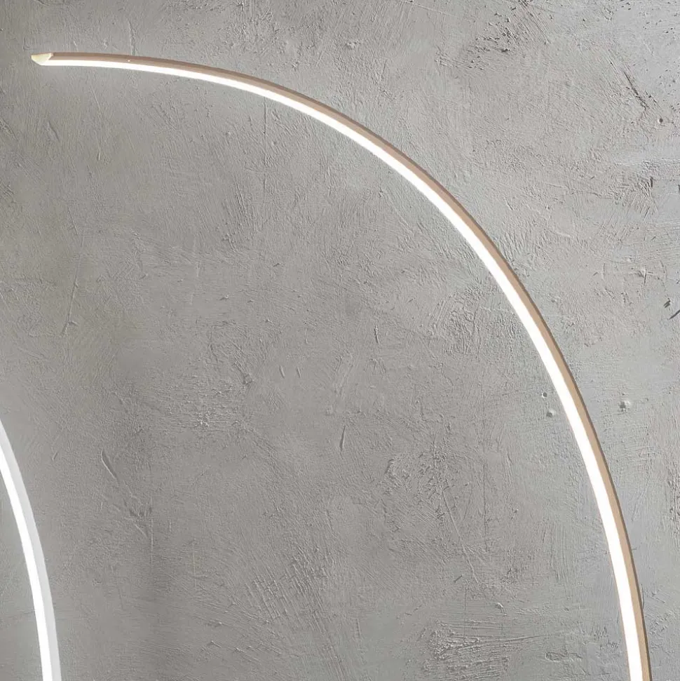 Piantana Moderna a LED Dimmerabile in Metallo Nero, Oro o Bianco - Gondola