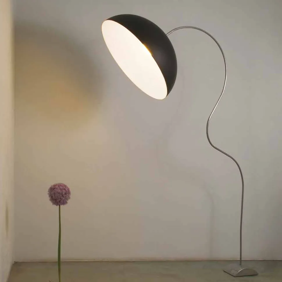 Piantana moderna In-es.artdesign Mezza Luna colorata nebulite